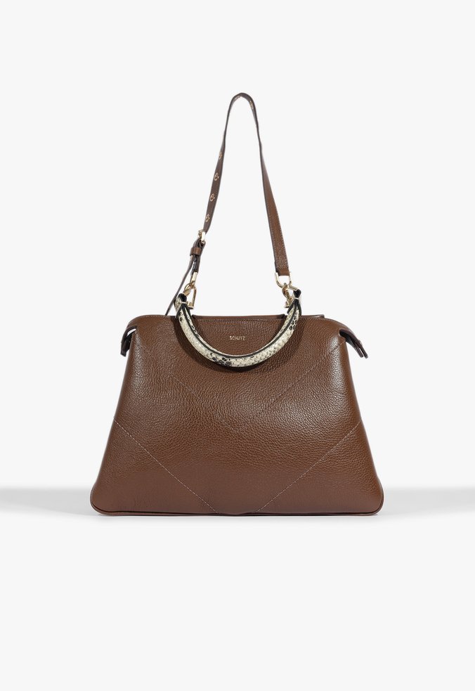Bolsa Tote Flare Couro Marrom
