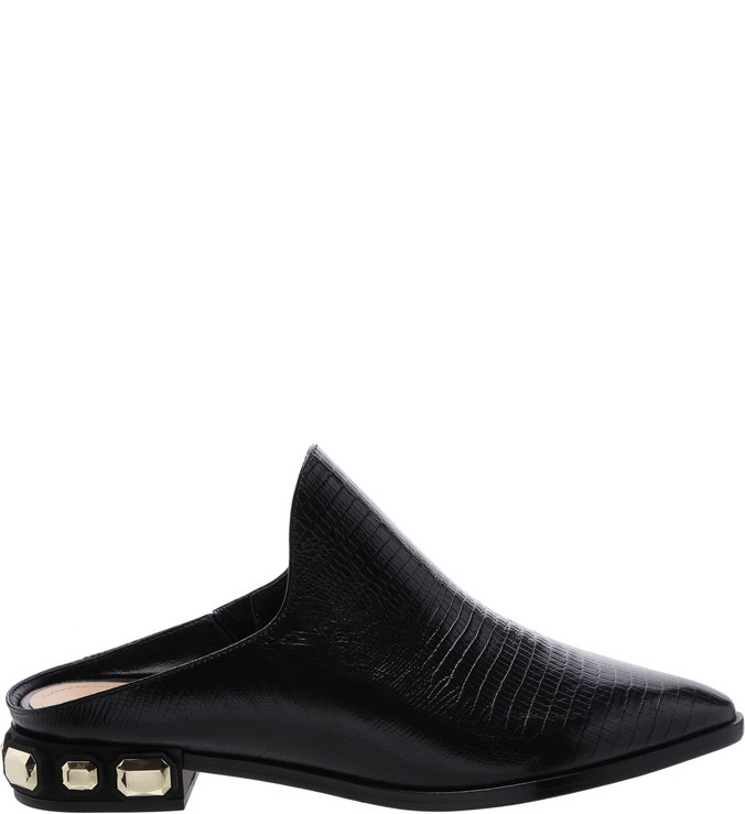 Bota Mule New Western Croco Black Bota Mule New Western Croco Black