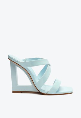 Sandália Mule Anabela Full Color Azul