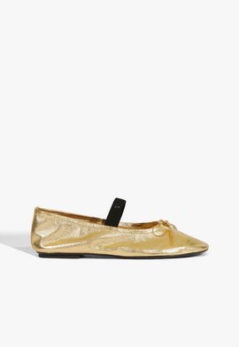 Sapatilha Classic Couro Dourada