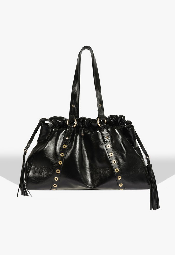 Bolsa Maxi Tote Impact Couro Preta