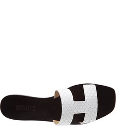 Flat Slide Croco White
