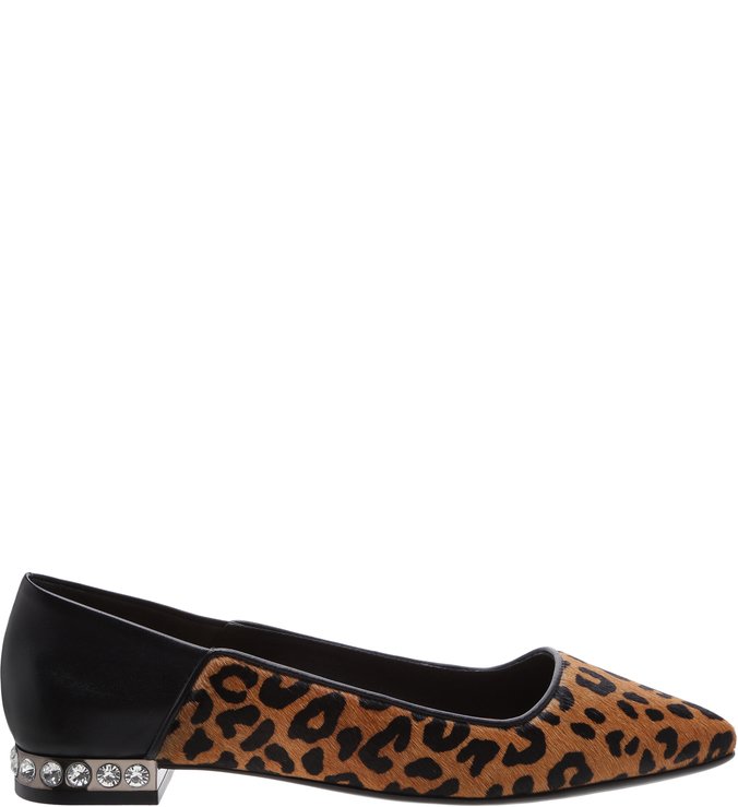 Sapatilha Bico Fino Leopard Print Studs Sapatilha Bico Fino Leopard Print Studs