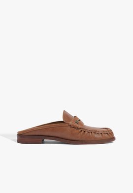 Mule Mocassim Tyche Couro Marrom
