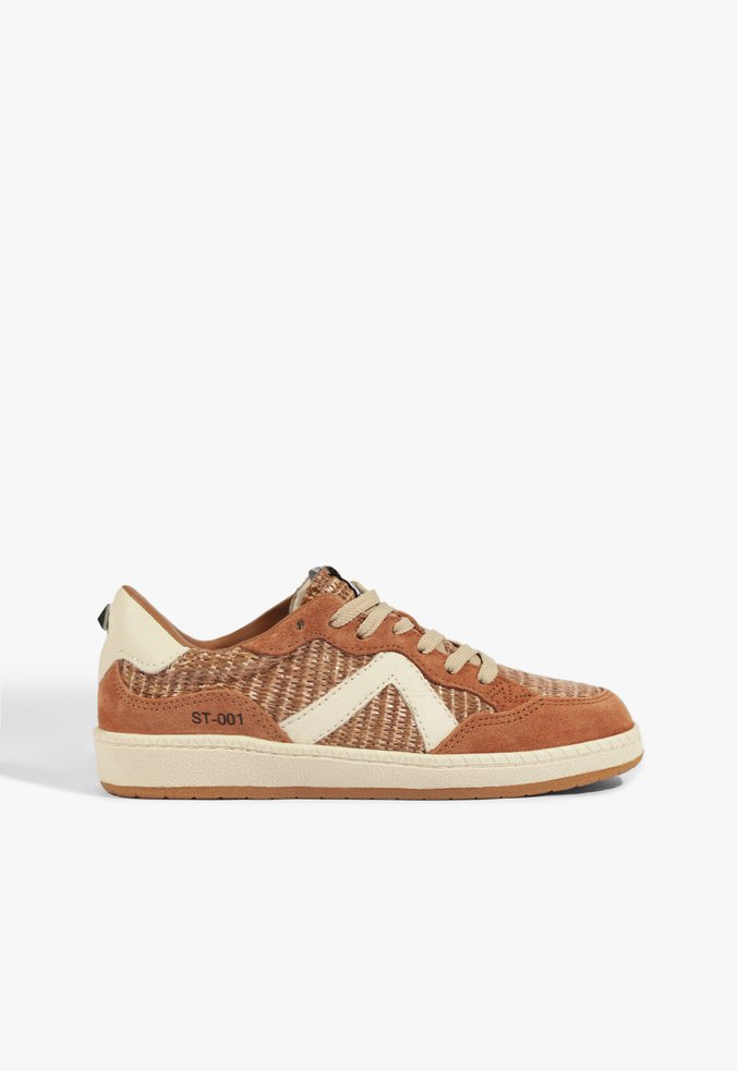 Tênis Ráfia Mix Marrom