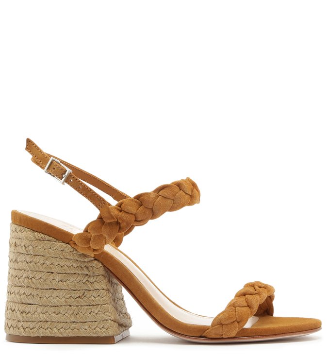Sandália Block Heel Natural Braid Caramel Sandália Block Heel Natural Braid Caramel