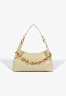 Bolsa de Ombro Couro Corrente Off White