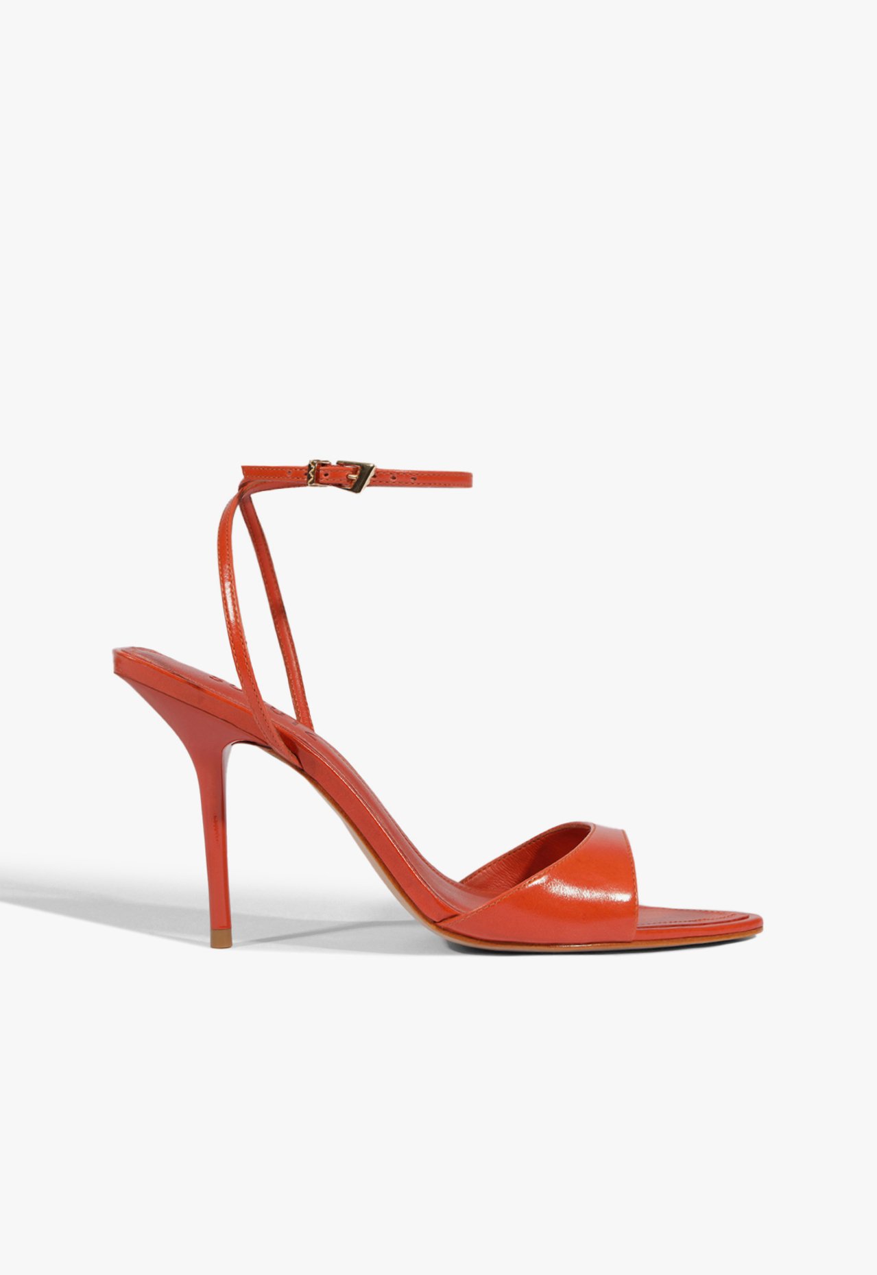 Sandália Salto Elodie Buckle Verniz Vermelho | Schutz