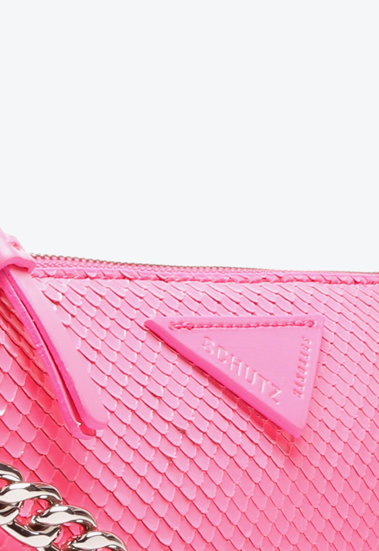 Bolsa Tiracolo Emmy Couro Snake Rosa Neon | Schutz