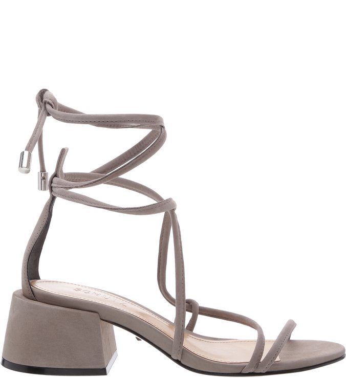 Sandália Chunky Heel Nobuck Cinza Sandália Chunky Heel Nobuck Cinza