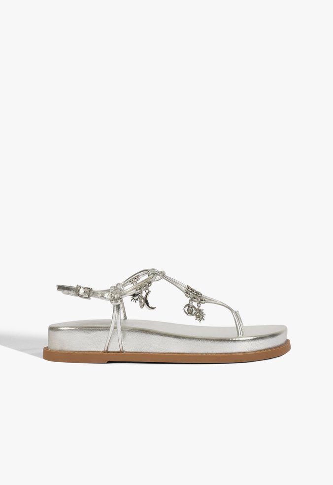 Sandália Papete Prata