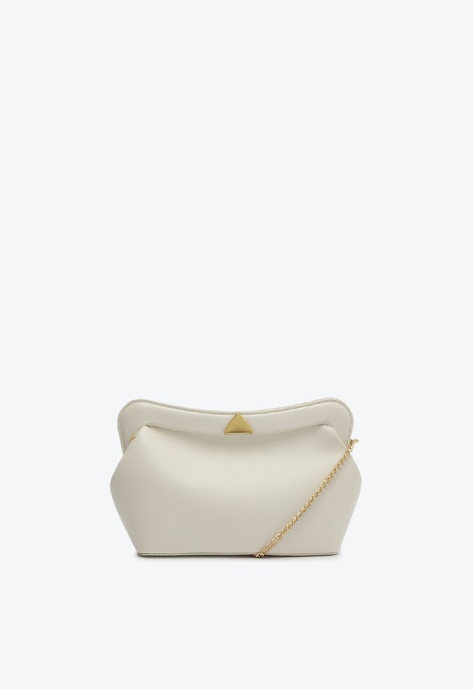 Bolsa Clutch Riley Couro Branca