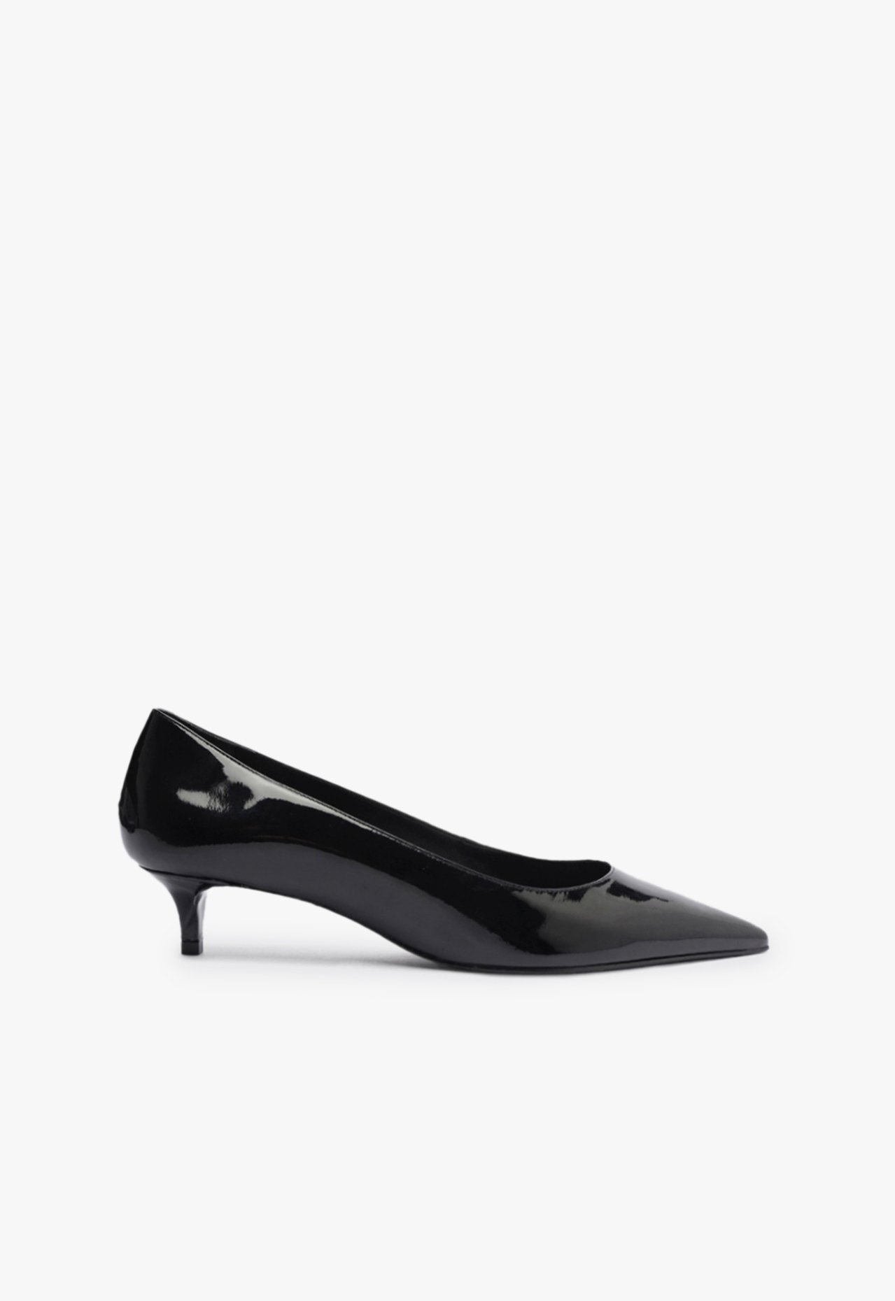 Sapato Scarpin Laura Mid Verniz Preto | Schutz