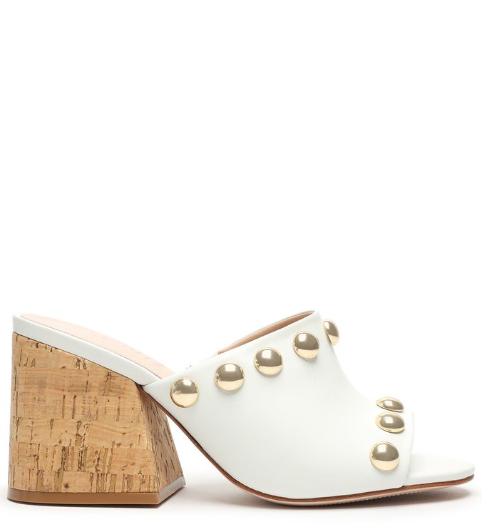 Sandália Mule Metallic Balls Branca