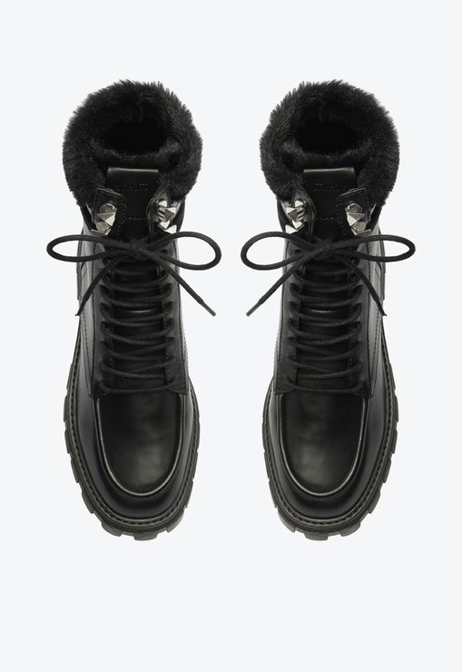 Bota Babi Couro Pelo Preto