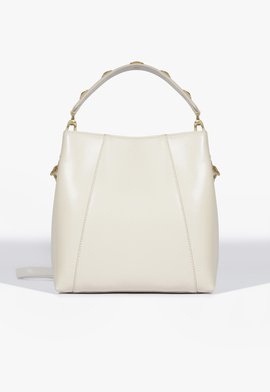 Bolsa Hobo Couro Branca