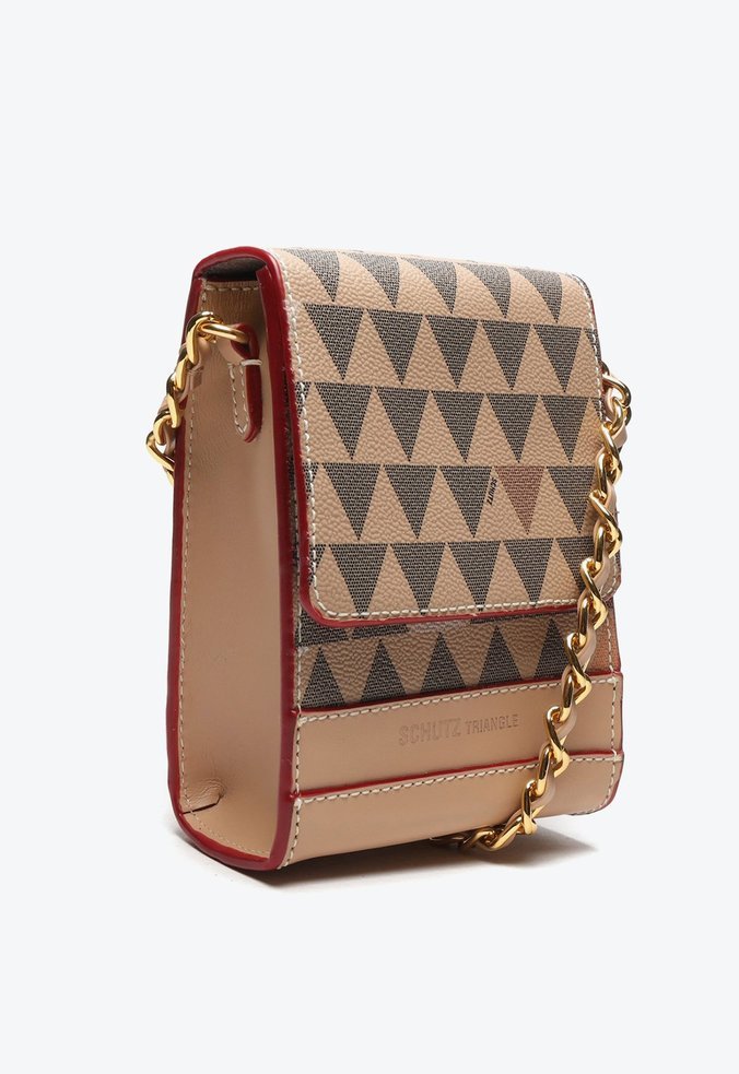 Bolsa Tiracolo Pequena New 4GRLS Triangle Amendoa