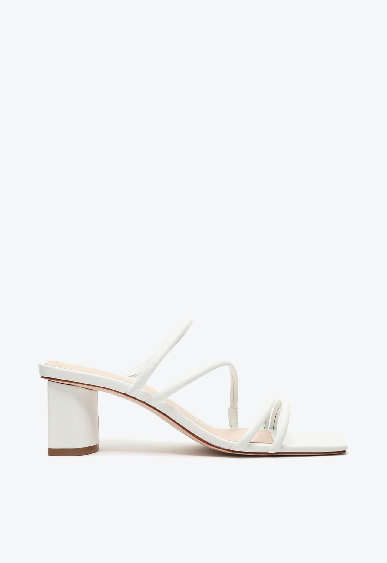 Mule Mid Strings Couro Branco | Schutz