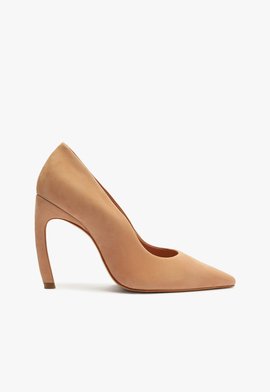 Sapato Scarpin Pump Novo Couro Bege