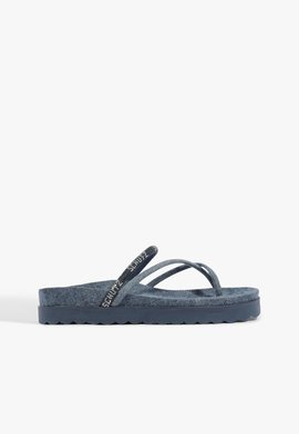 Papete Jeans Bico Redondo Azul