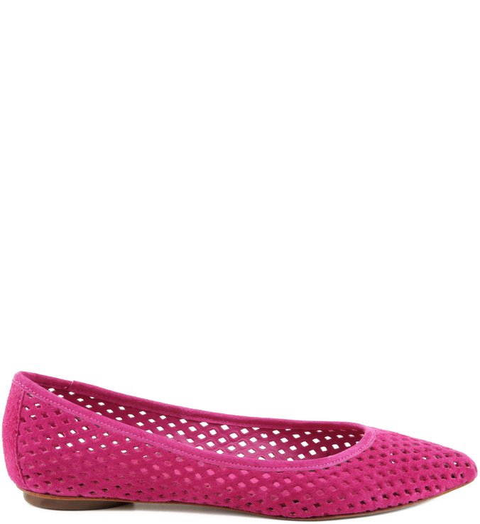 Sapatilha De Bico Fino Laser Cut True Pink