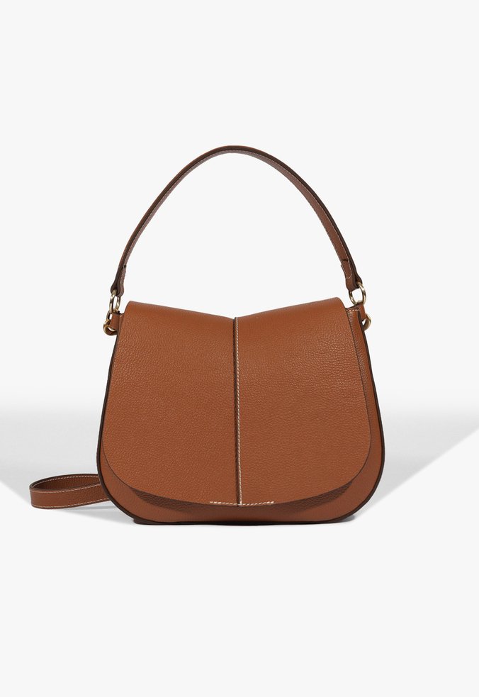 Bolsa Tiracolo Média Couro Marrom