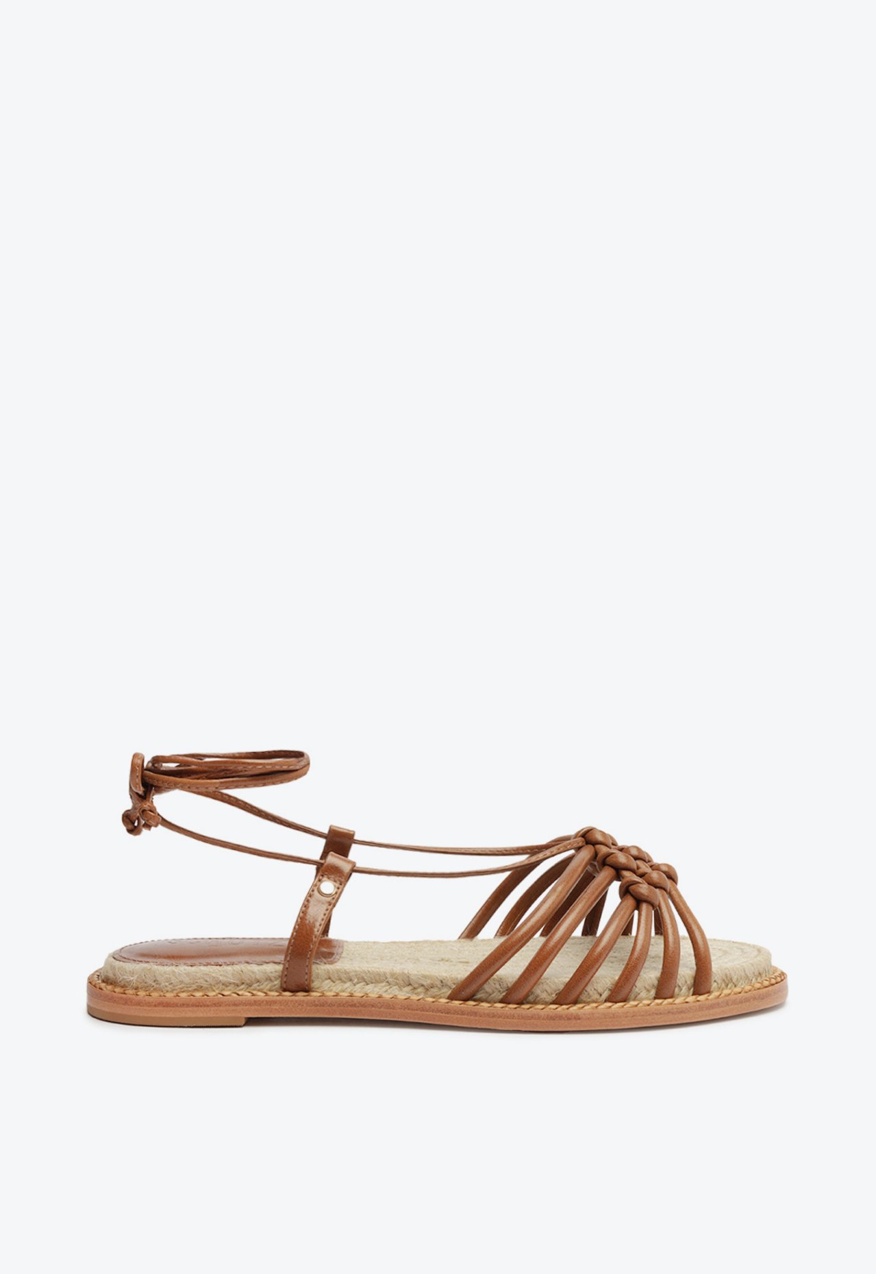 Sandália Rasteira Couro Marrom | Schutz