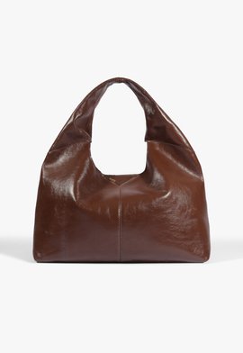 Bolsa de Ombro Média Couro Marrom