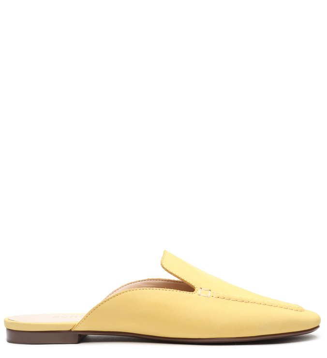 Flat Mule Comfy Suede Amarela