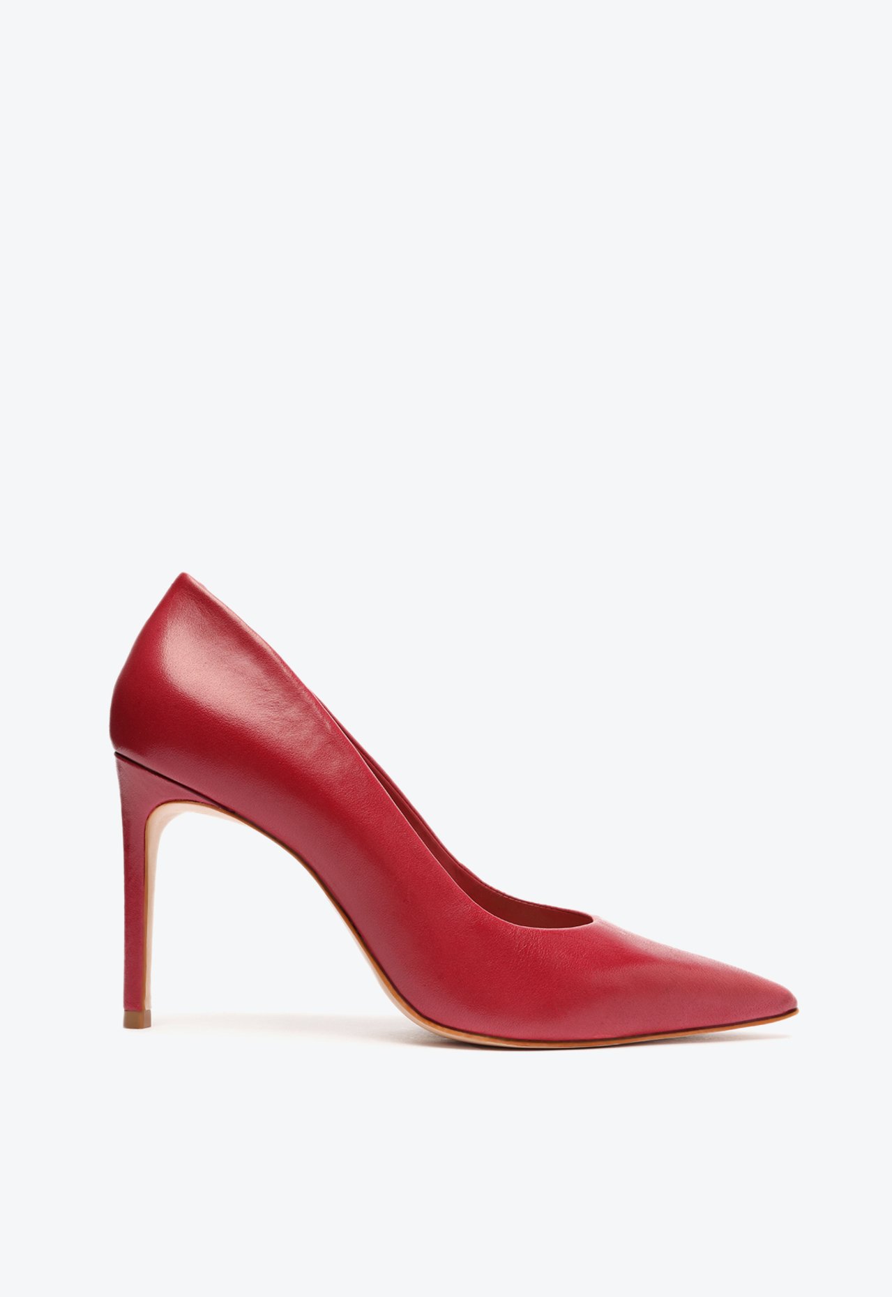 Sapato Scarpin Couro Vermelho Schutz