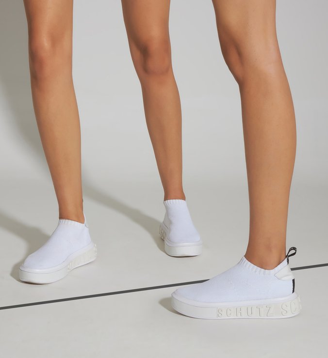 Sneaker It Schutz Bold Knit White Sneaker It Schutz Bold Knit White