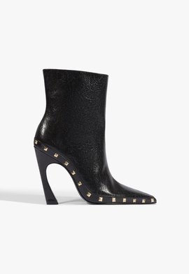 Bota Lexi Salto Alto Couro Preta