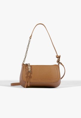 Bolsa Tiracolo Tina Croco Pequena Marrom