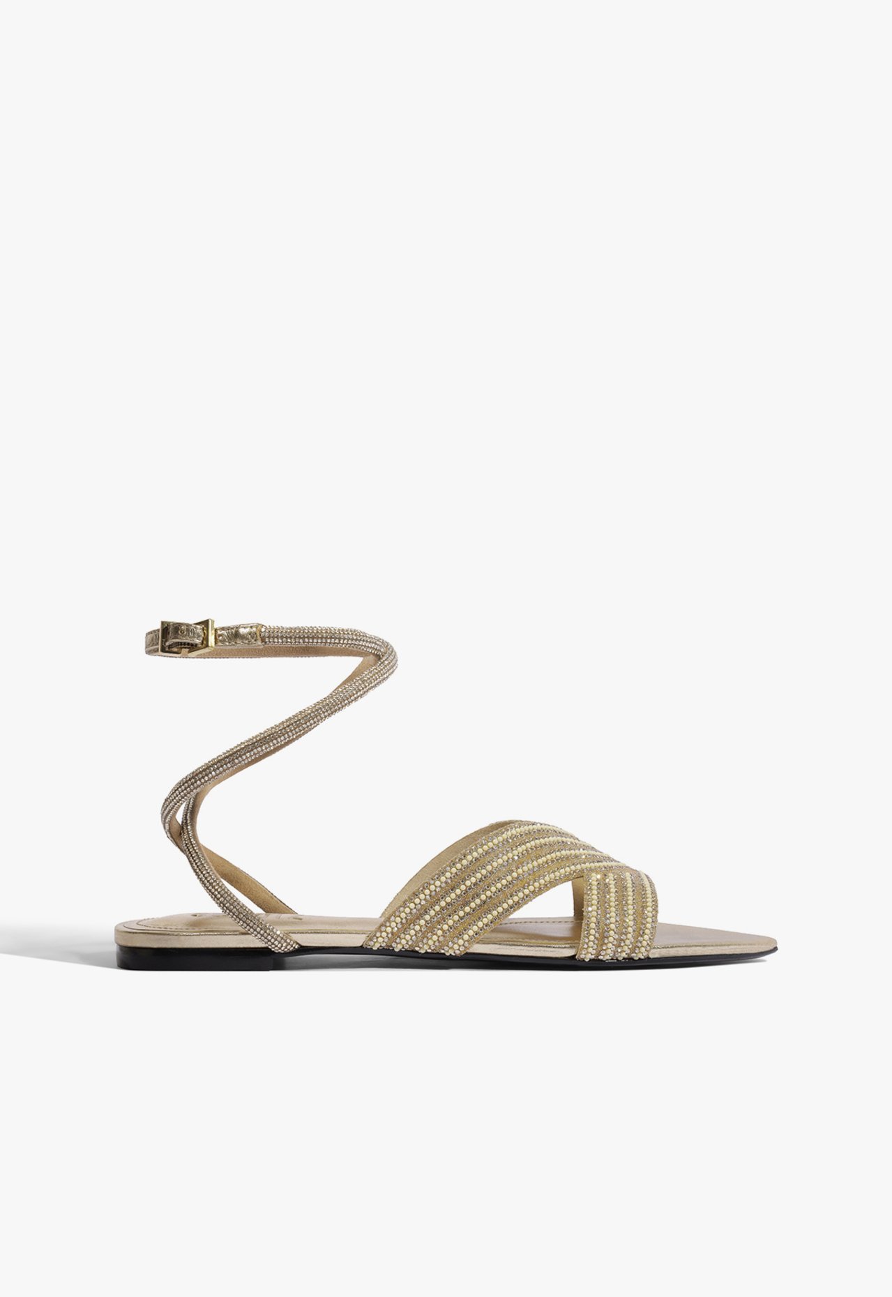 Sandália Tixa Strass Dourada | Schutz
