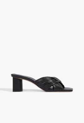 Sandália Salto Bloco Médio Preta