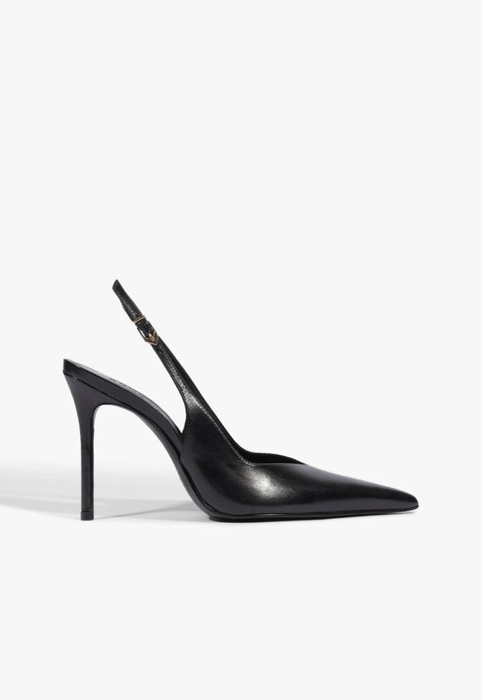Slingback Lisa Couro Preto