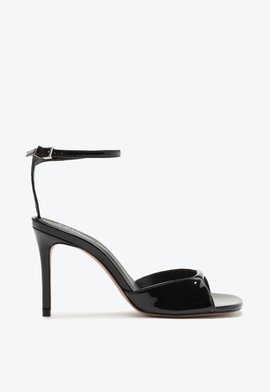 Sandália Salto Alto Nora Verniz Preta