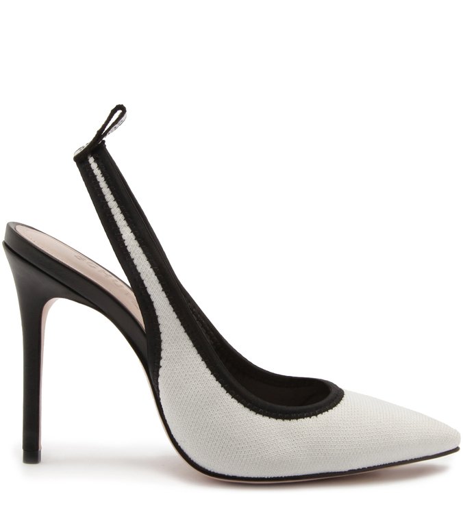 Sapato Scarpin Slingback Sporty Branco