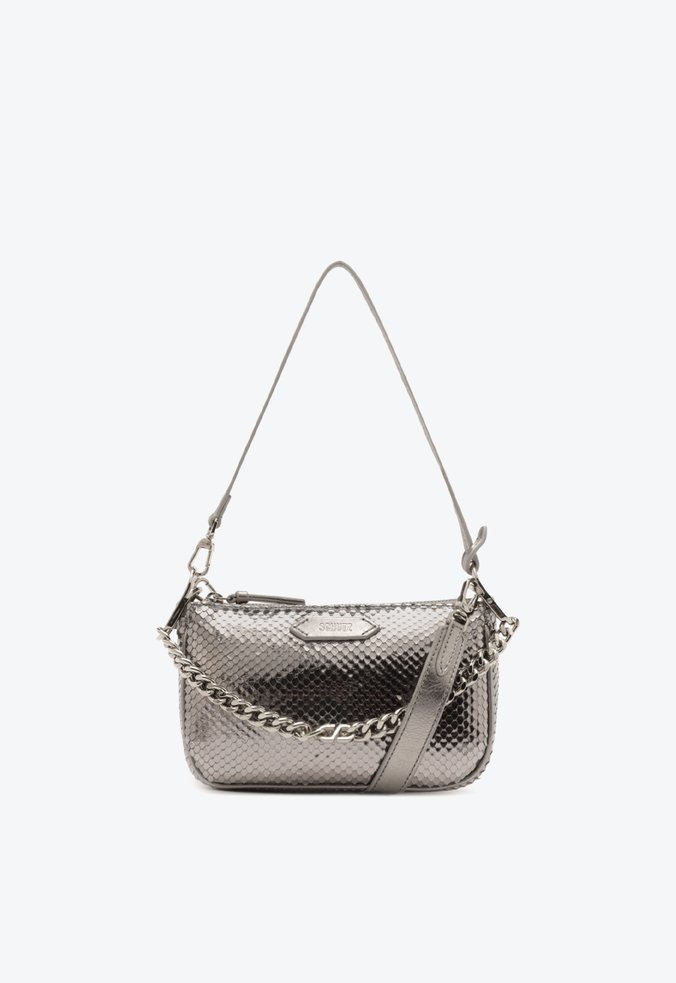 BOLSA TIRACOLO EMMY SNAKE PRATA
