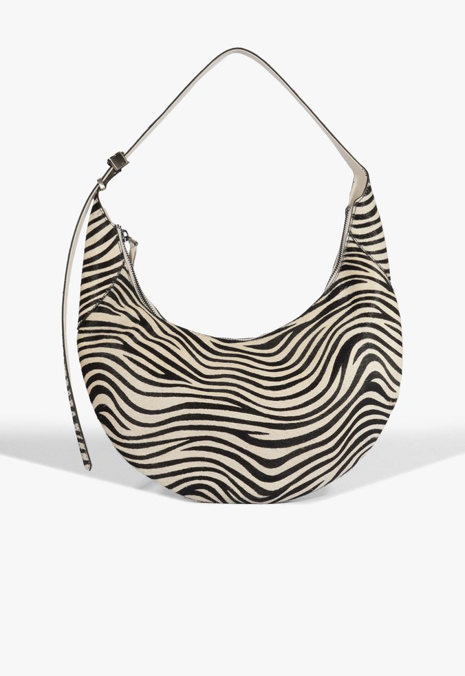 Bolsa Hobo Aura Couro Zebra