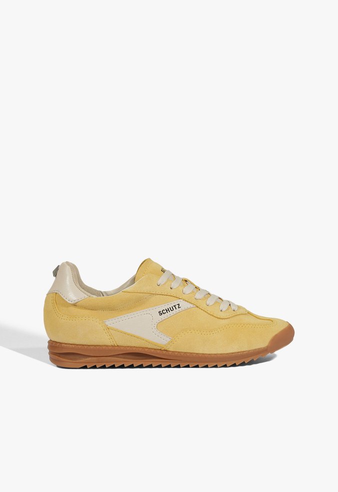 Tênis Vintage Couro Amarelo