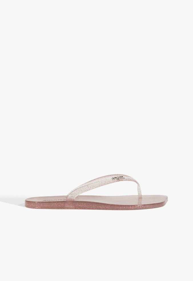 Chinelo Jelly Glitter Rosa