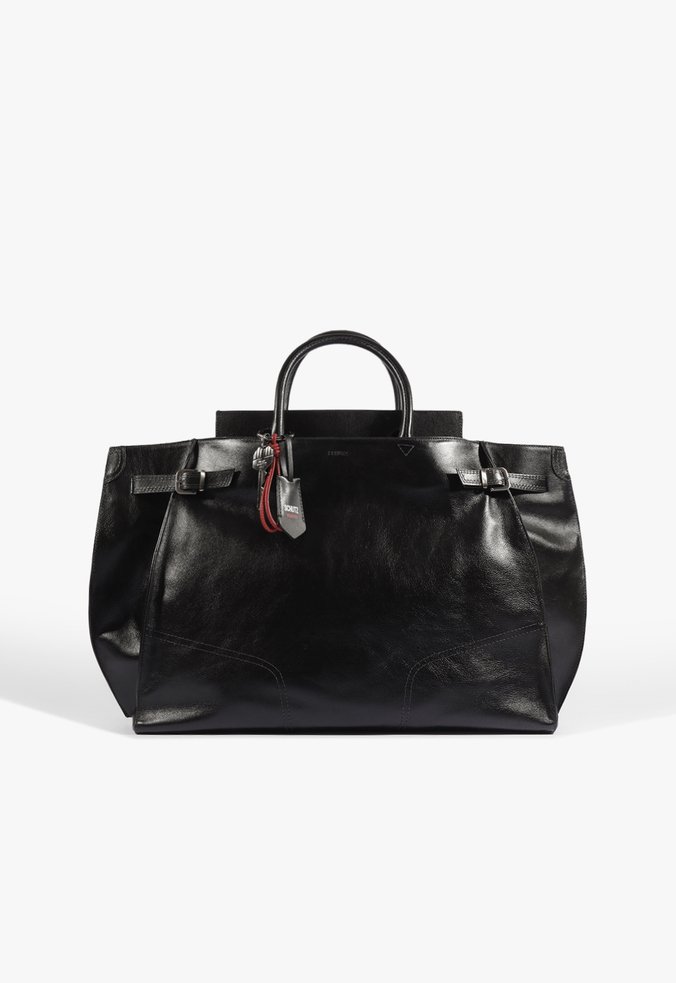 Bolsa Tote Maxi Heaven Couro Preto