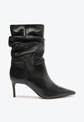Bota Couro Enrugado Preta