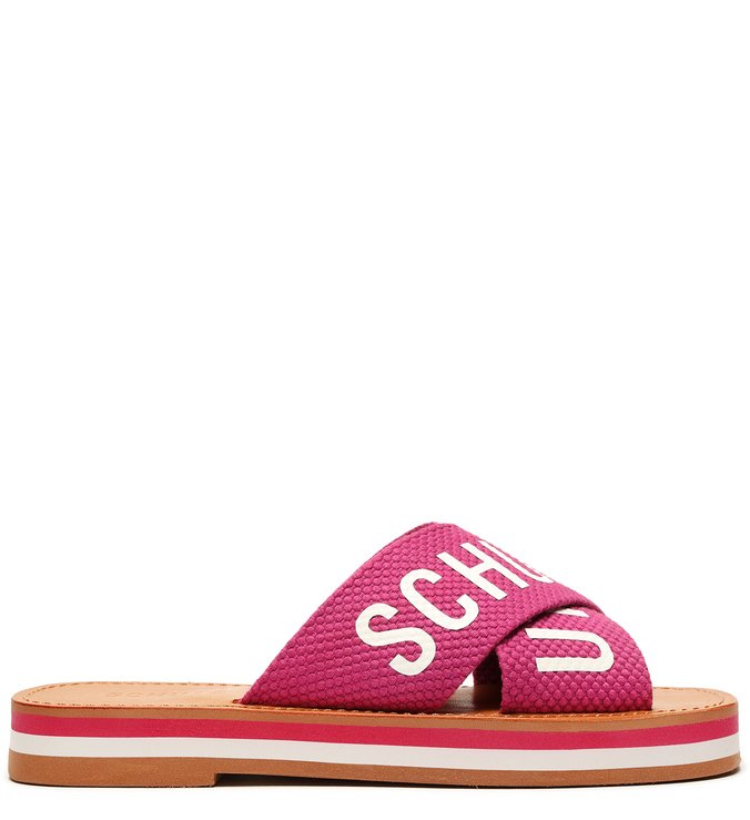 Rasteira Flatform De X Logo Schutz Pink