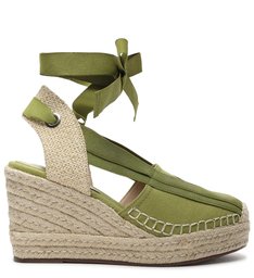 sandália anabela trançada palha schutz