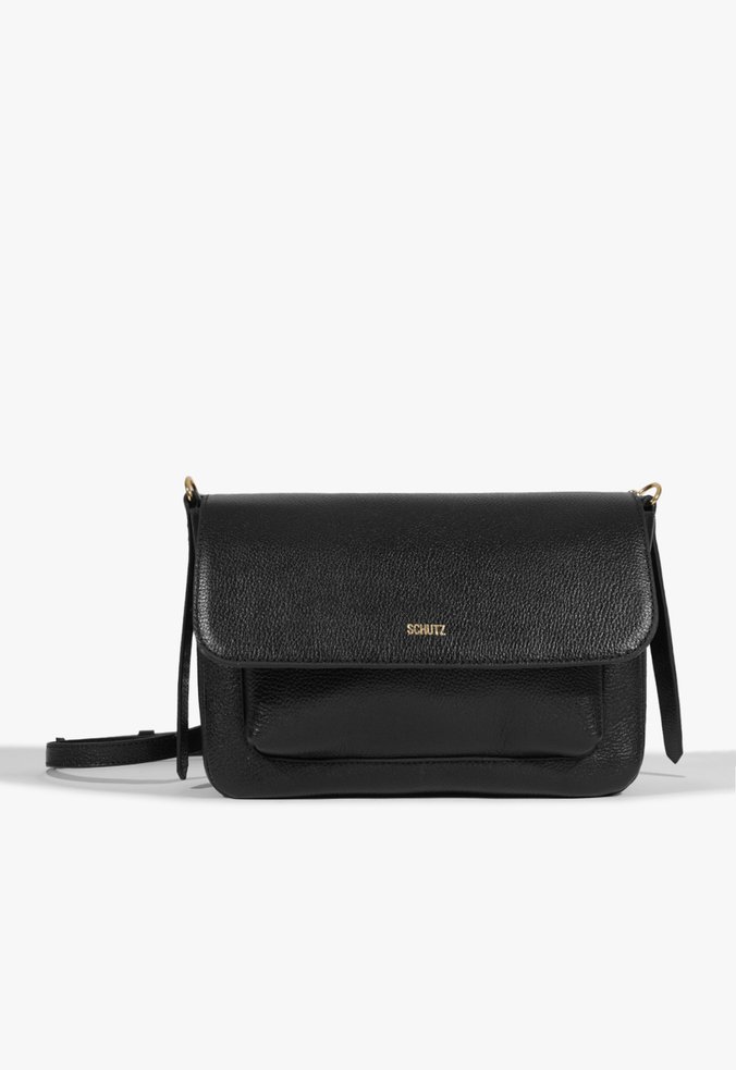 Bolsa Tiracolo Brooke Couro Preta