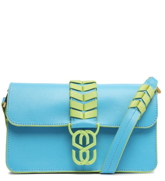 Bolsa Tote Média Marjorie Couro Azul