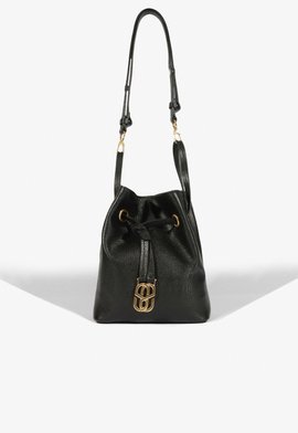 Bolsa Tiracolo Bucket Easy Couro Preta