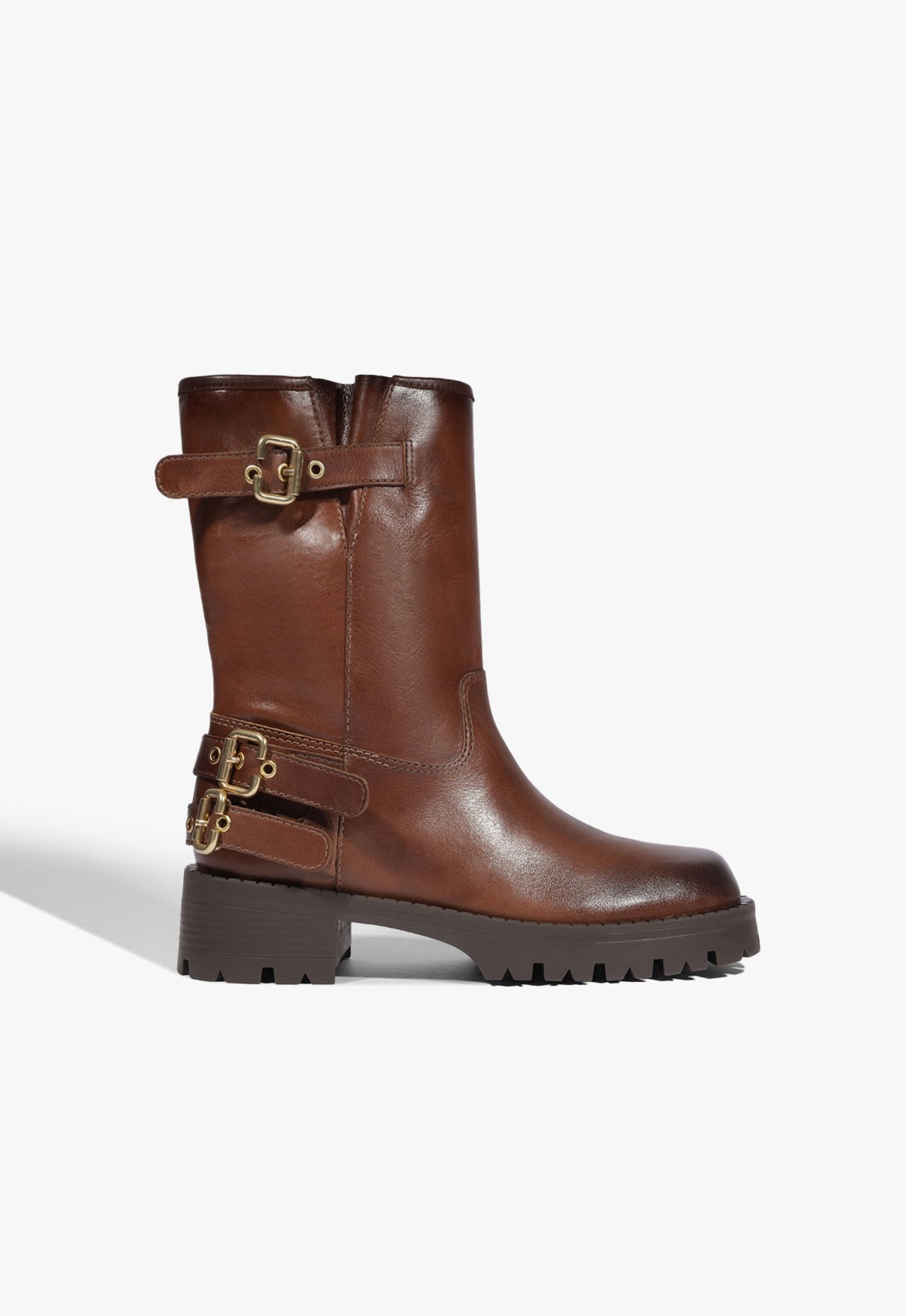 Vista 2 Bota Cano Médio Tratorada Couro Schutz Schutz BR Marrom Schutz BR Marrom